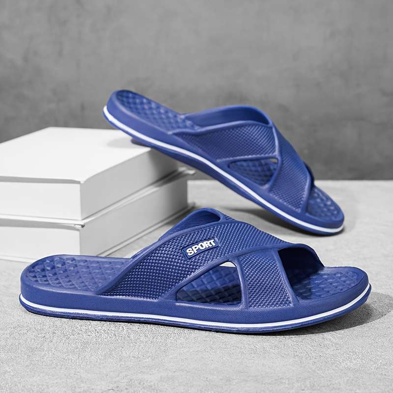 Men Slippers Summer Style Grey Size Uk 7