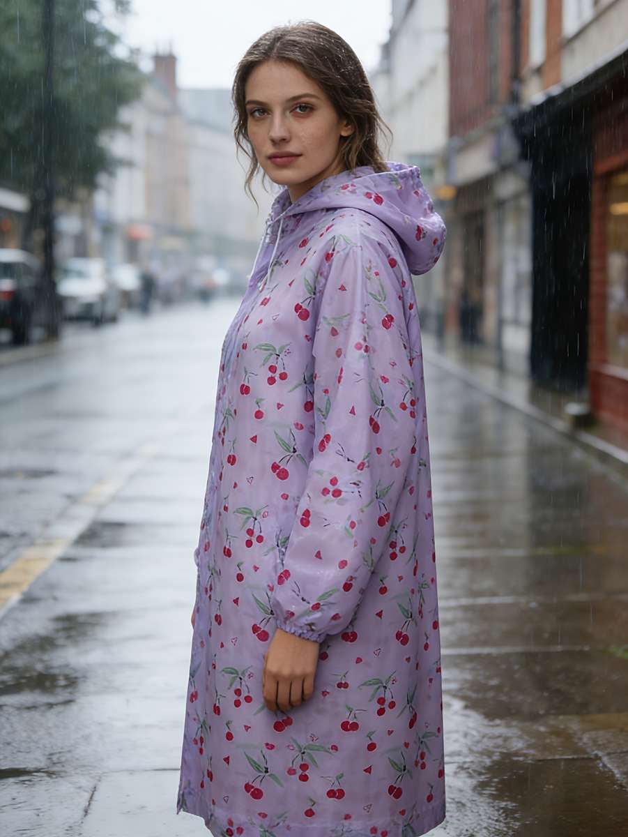 Raincoat Lavender Size Asian Onesize