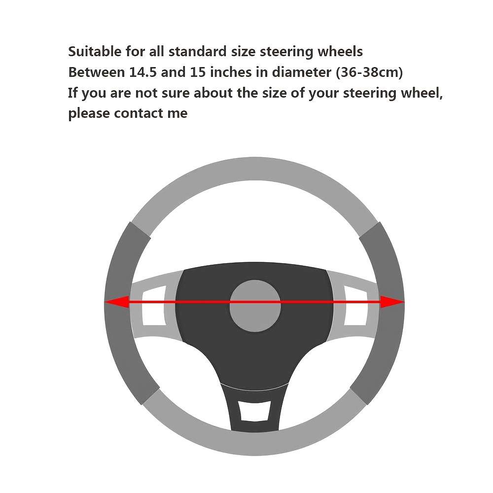 Car Steering Wheel Cover Black & Blue