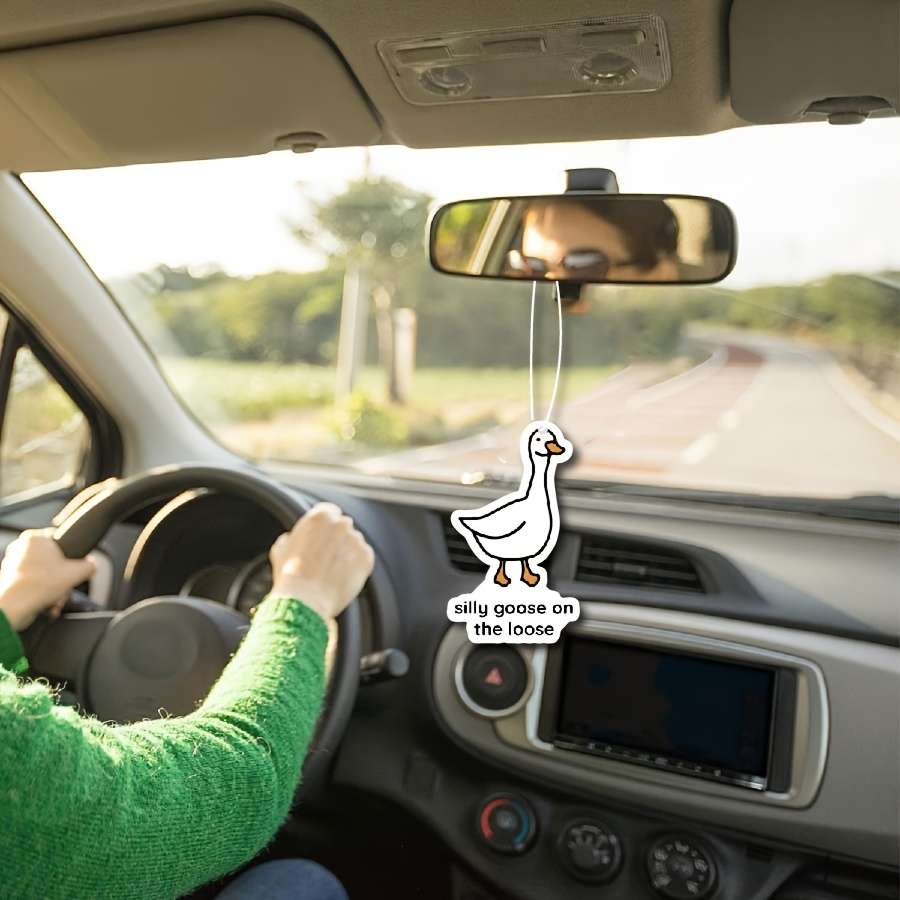 Car Interior Decor  2Pcs Silly Goose