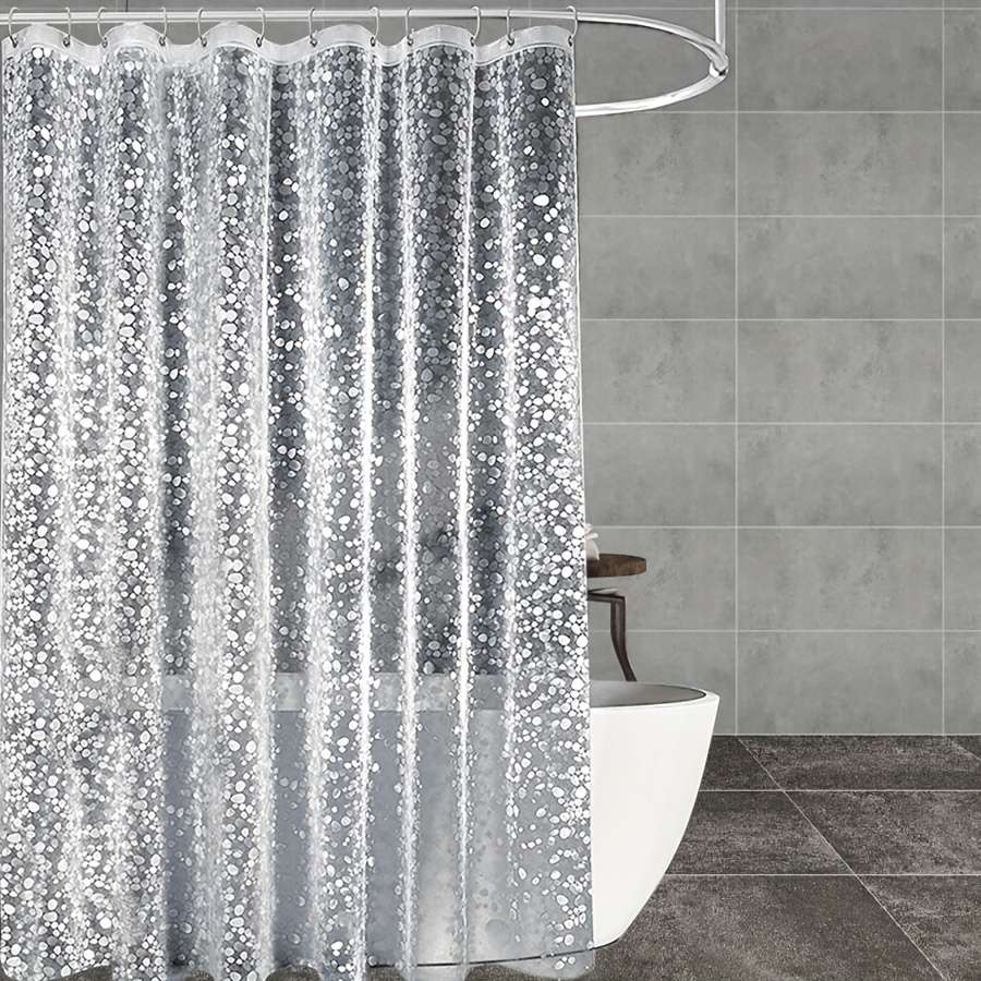 Waterproof Shower Curtain Color 3D Goose Warm Stone Size Width 180*Height 180Cm