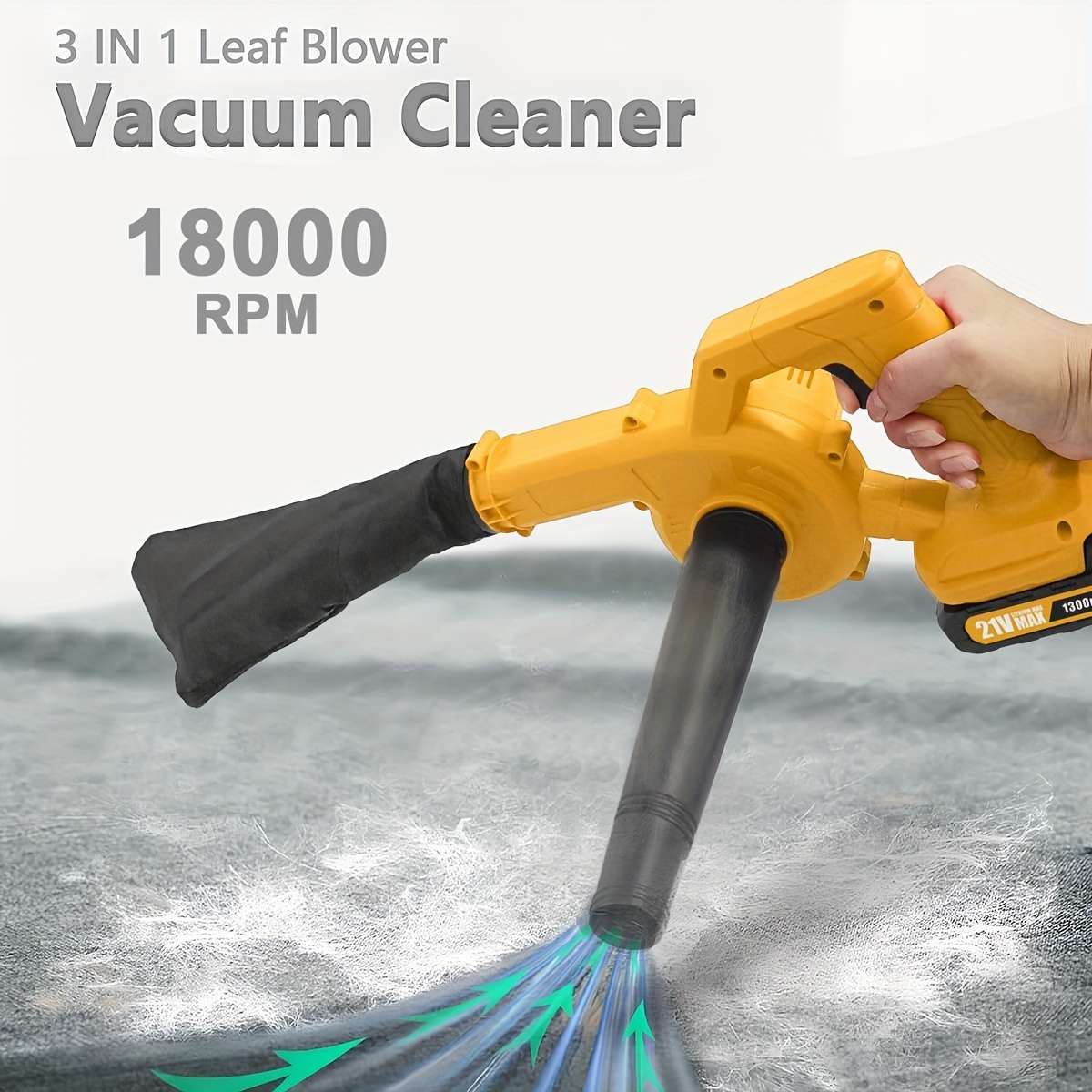 Vacuum Cleaner Color Yellow Model1300Mah*2D
