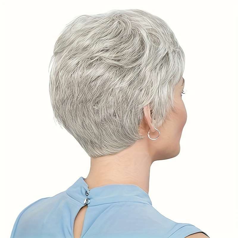 Granny Gray Womens Wigs Hair Length 20.32Cm
