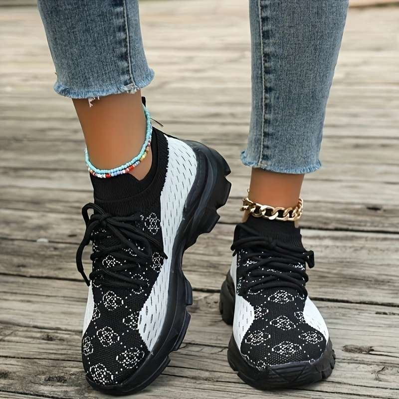 Women S Sneakers Color Black  Red Sizeuk 8