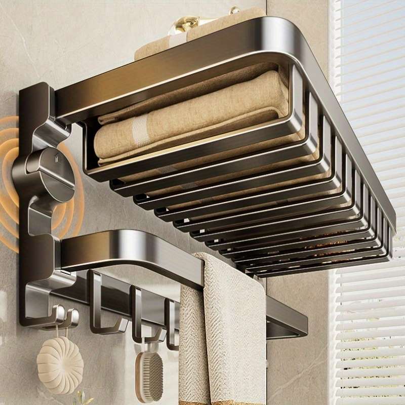 Bathroom Storage Rack Size Suction Cup Mesh Basket Towel Rack 7Piece Set
