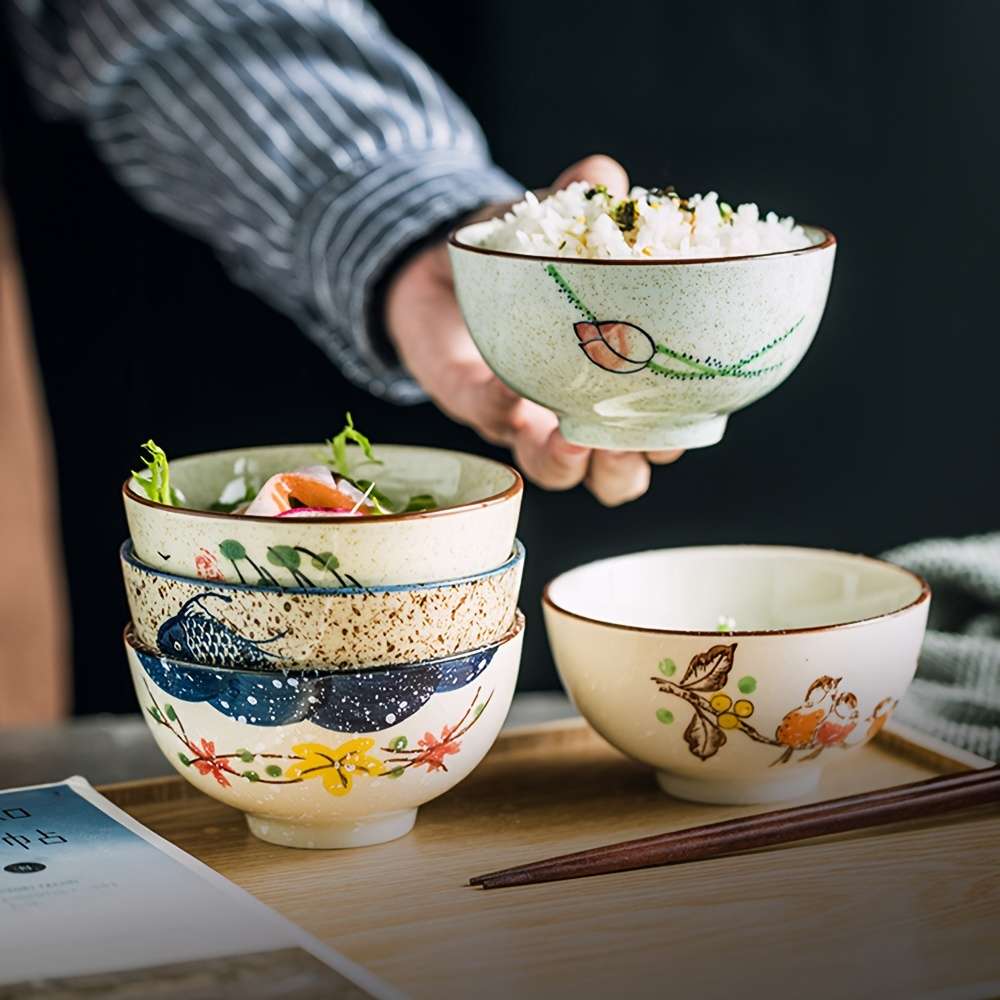 Bowl Style 5Pcs Japanese Rice Bowls