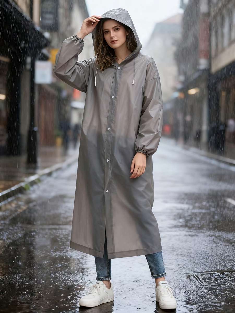 Raincoat Grey Size Asian Onesize