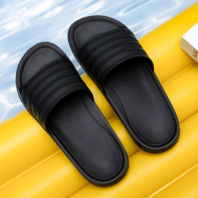 Men Slippers Summer Style Black Size Uk 7.5