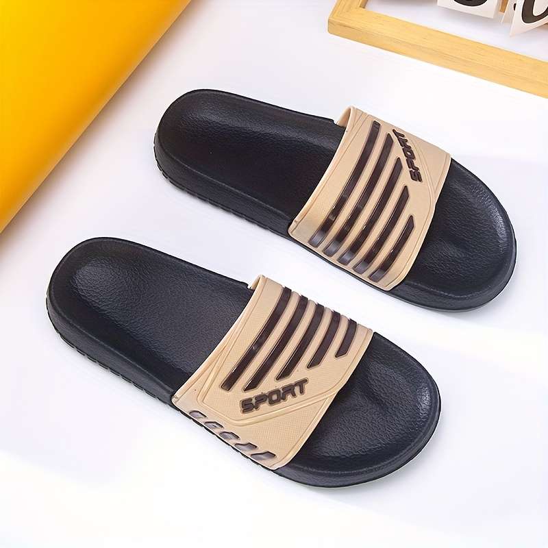 Men Slippers Summer Style Black Gray Size Uk 15