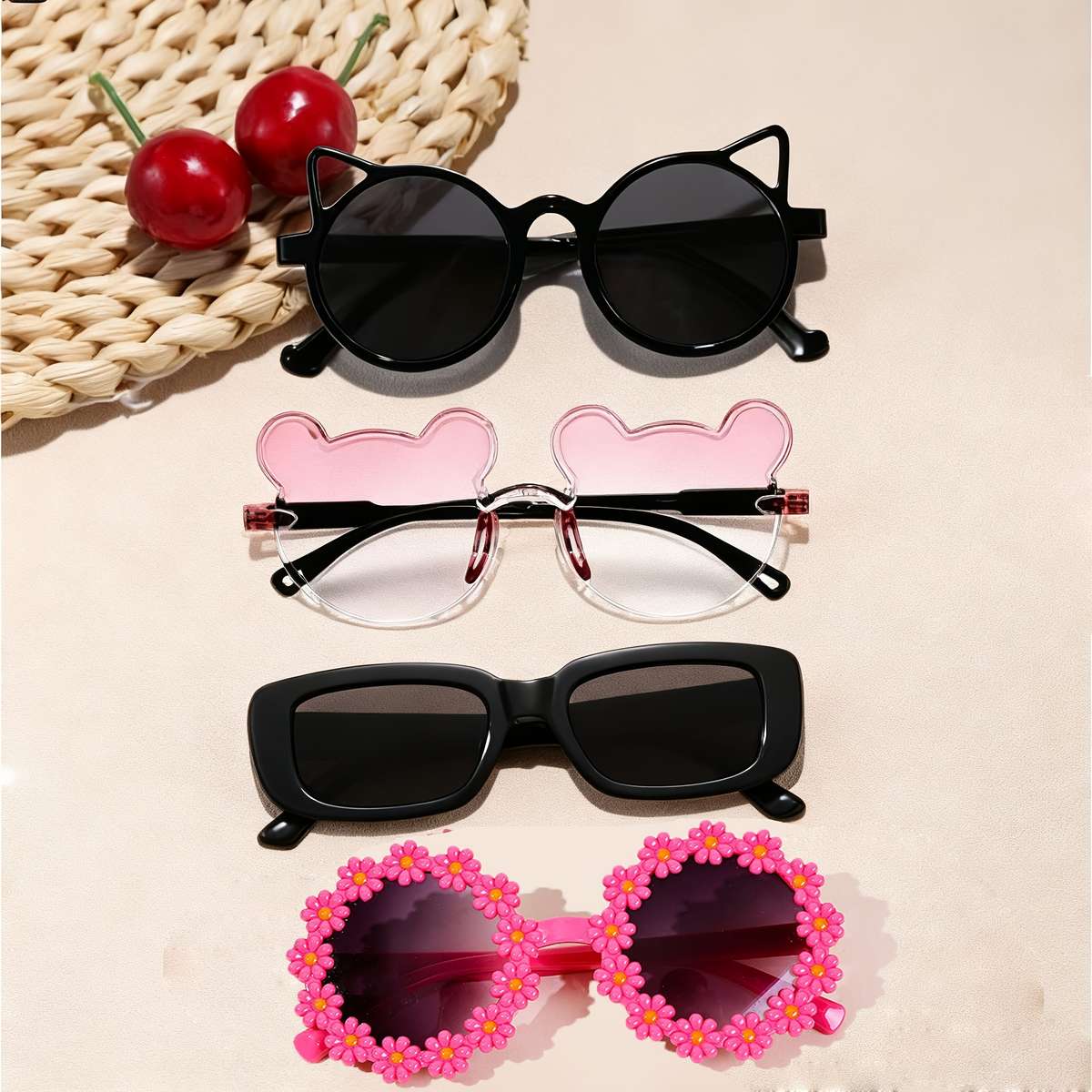 Kids Glasses 4Pcs Color A