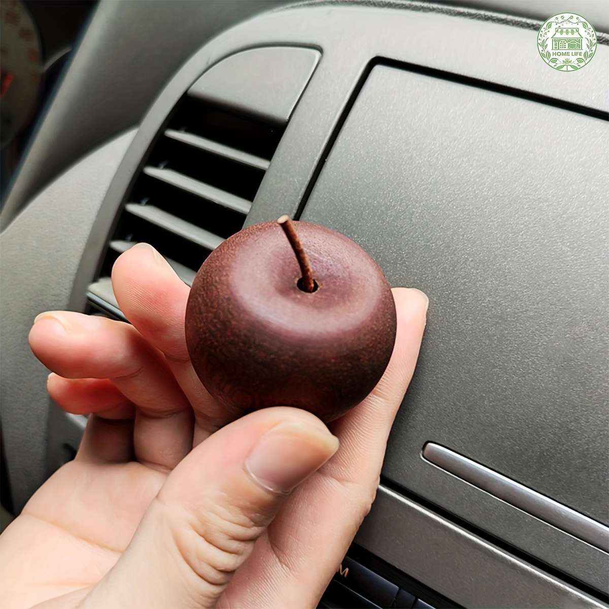 Car Interior Decor Items 2Pcs Apple Wooden Diffuser