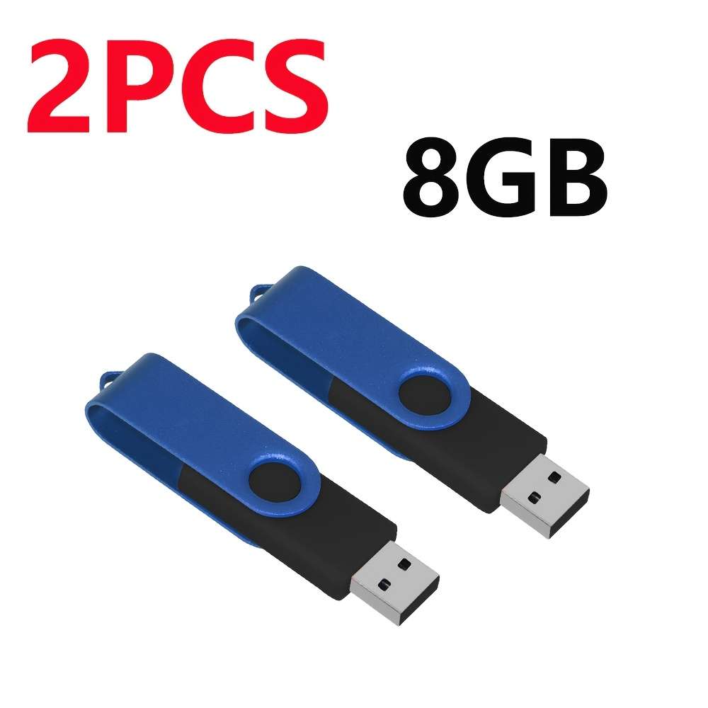 Usb Flash Drive Color Blue Items 8Gb 2Pcs