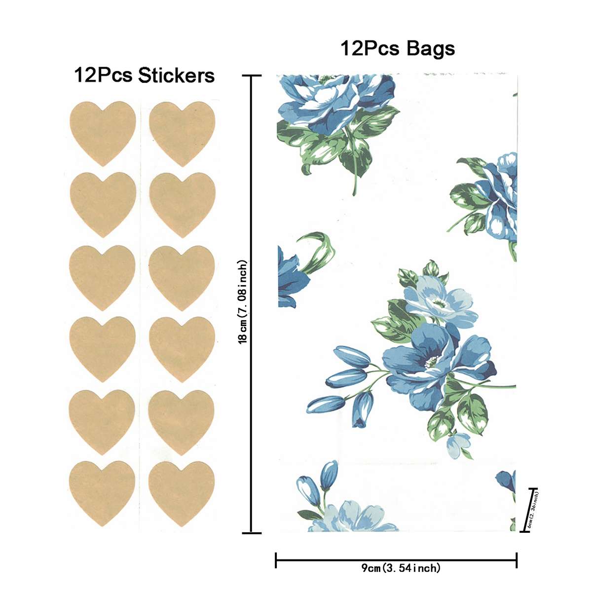 Gift Bags Size 18X9X6Cm 7.08X3.54X2.36Inch  Style Pineapple-12Pcs
