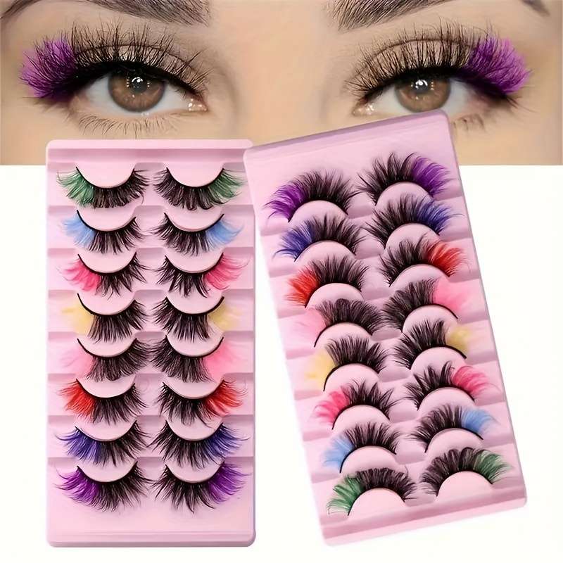 8 Pairs 3d Lash Extensions Model 8pairs Colourd