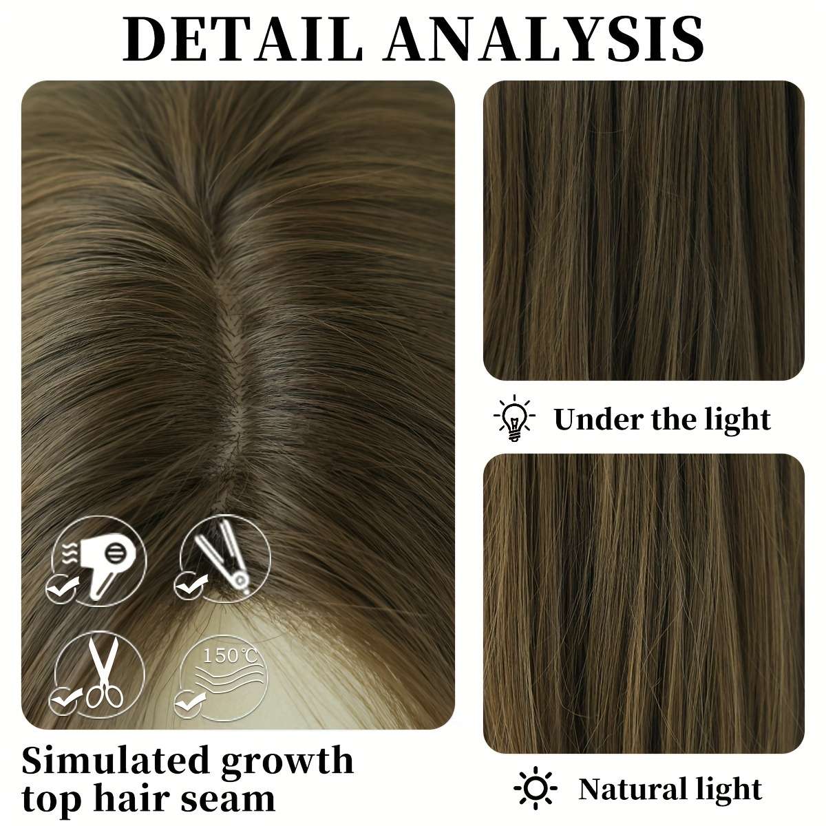 Color 1 Womens Wigs Hair Length 40.64Cm