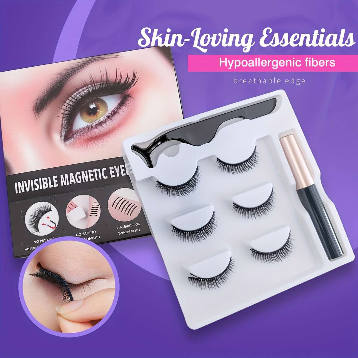 10 Pairs D Curl Cluster Lashes Color Black Quantity 7 Pairs