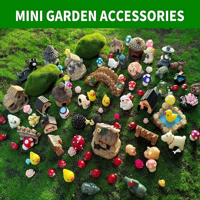96Pcs Miniature Garden Accessories