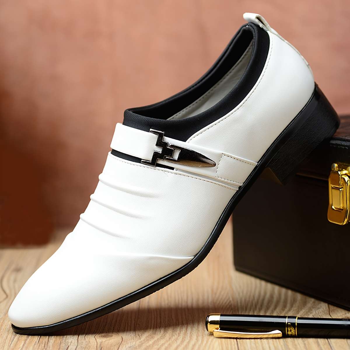 Mens Leather Shoes Color White Sizeuk 11