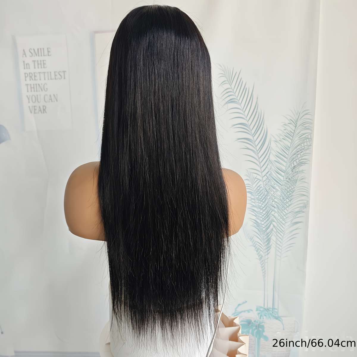 Natural Black Womens Wigs Hair Length 40.64Cm