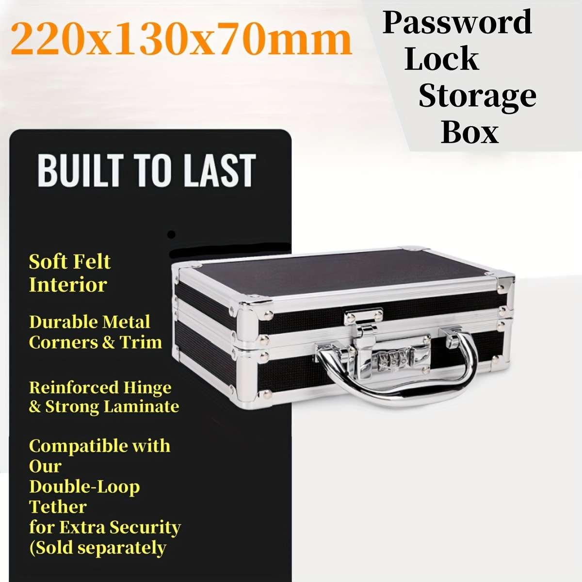 Safety Storage Box Capacity 22X13X7Cm Storage Box