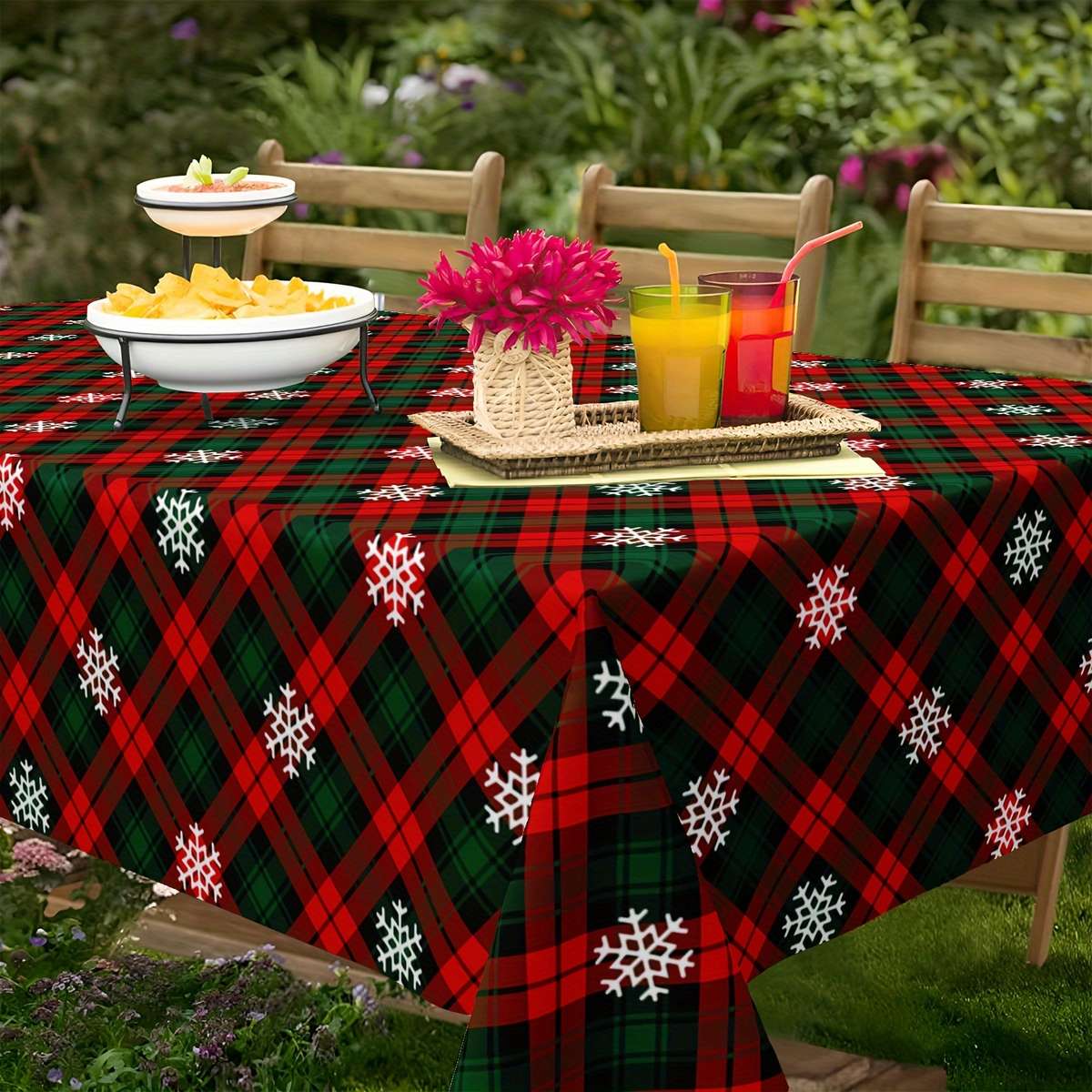 Christmas Tablecloth Size 139.7Cm X 177.8Cm