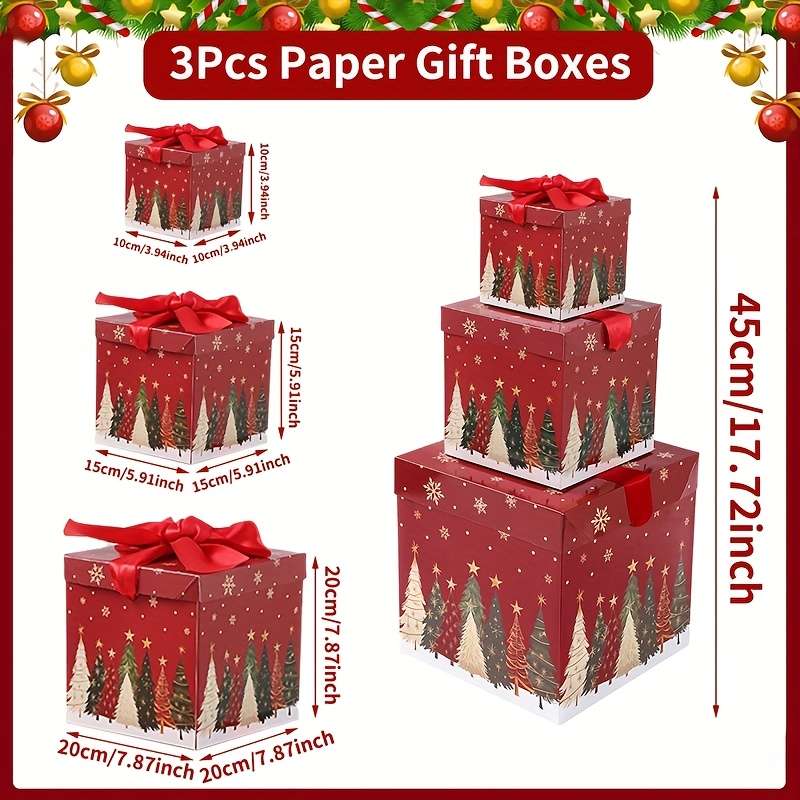 Christmas Gift Boxes Quantity 3Pcs Set
