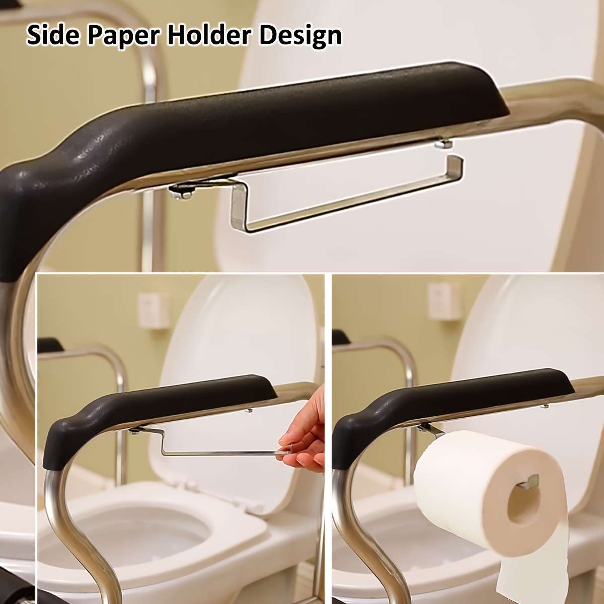 Handrail Style Adjustable Width And Height  Black