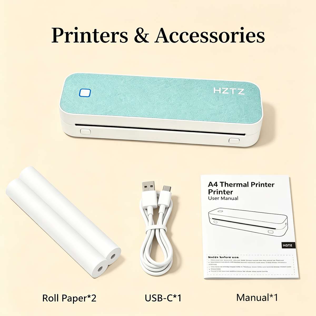Printer Color Gd 85 Green 2 Rolls Of Paper
