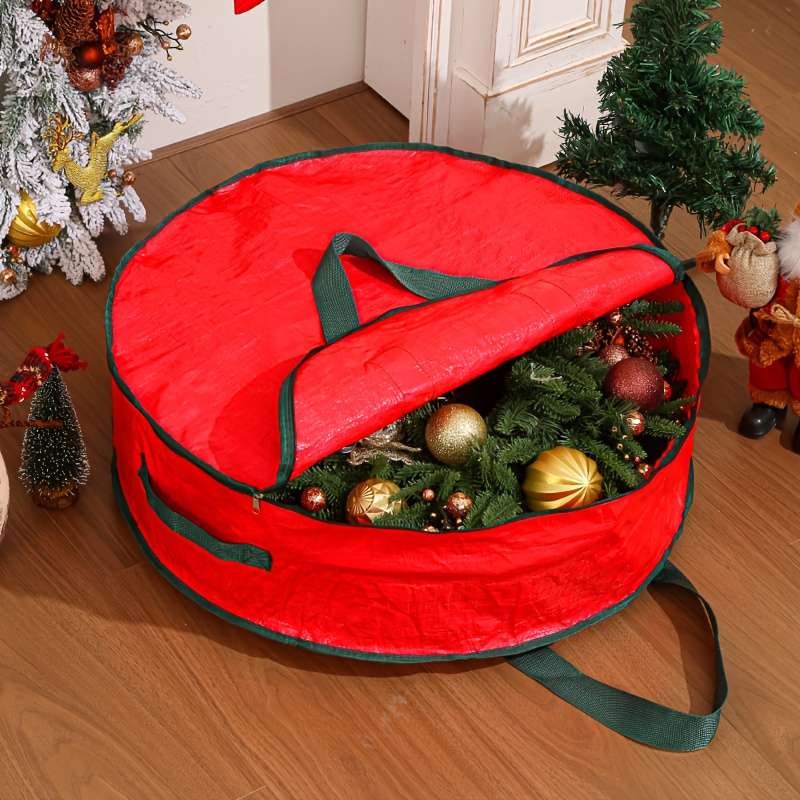 Premium Christmas Garland Storage Holiday Decorative Zipper Mobile Handbag For