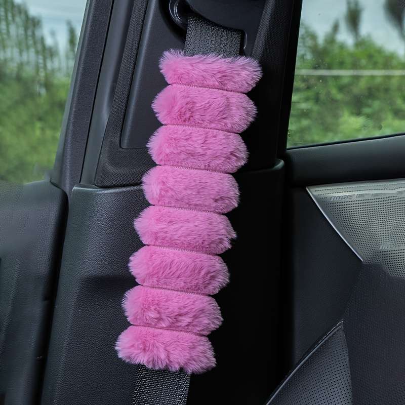 Car Seat Belt Covers White B Model 2Pcs