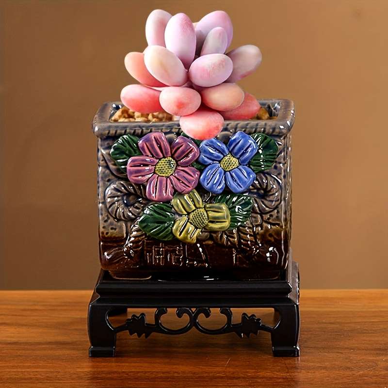 Flowerpot Model 1 Rectangular Flower Pinch  Add  Square Base