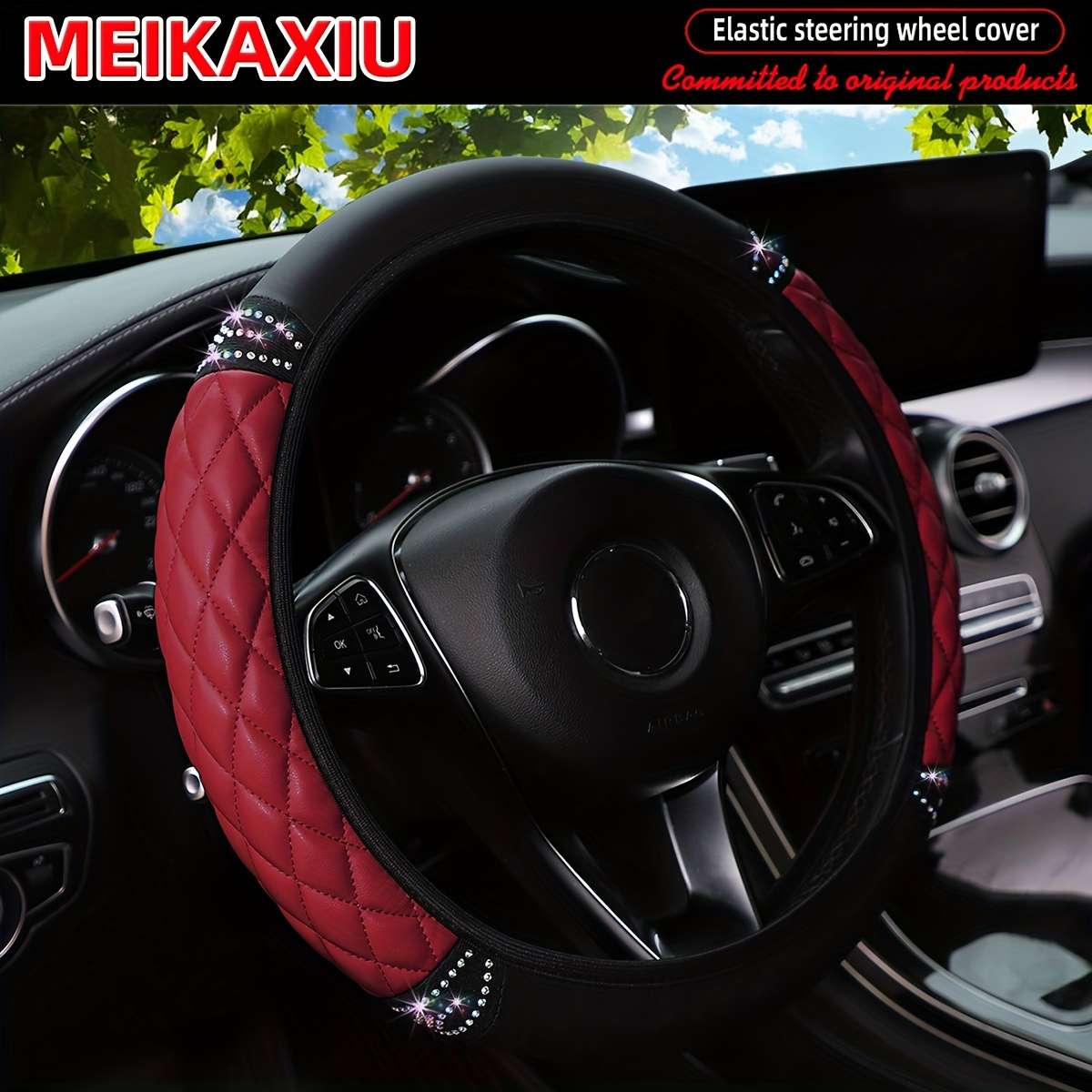Car Steering Wheel Cover Black