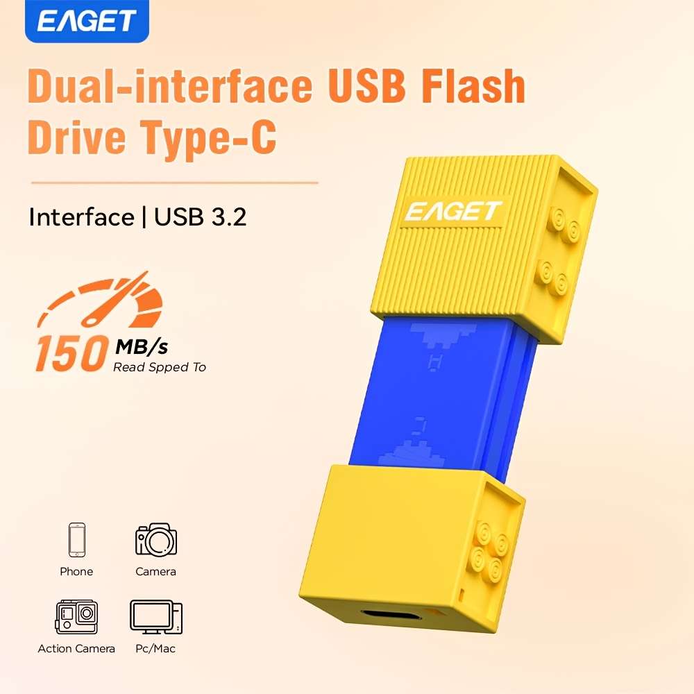 Usb Flash Drive Color Yellow White Storage 64Gb