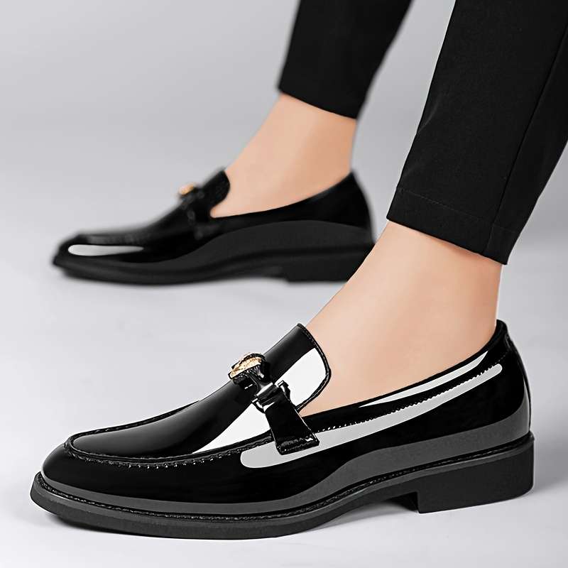 Mens Leather Shoes Color Black Sizeuk 7