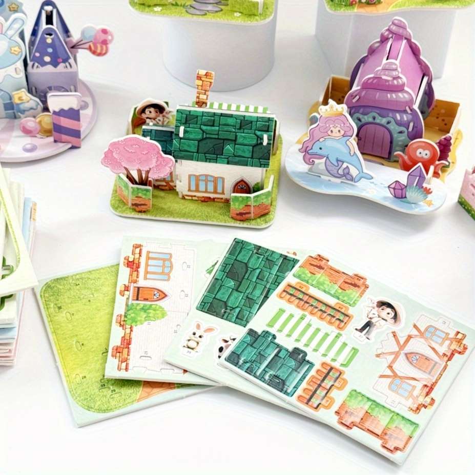 Building Toy Architectural Model Toy Set Model Random Quantity 4 Pcs