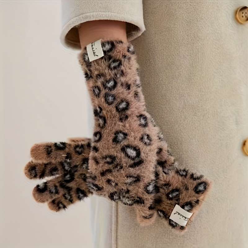 Modern Functional Fingerless Gloves For Women Autumn Winter Versatile Thickened