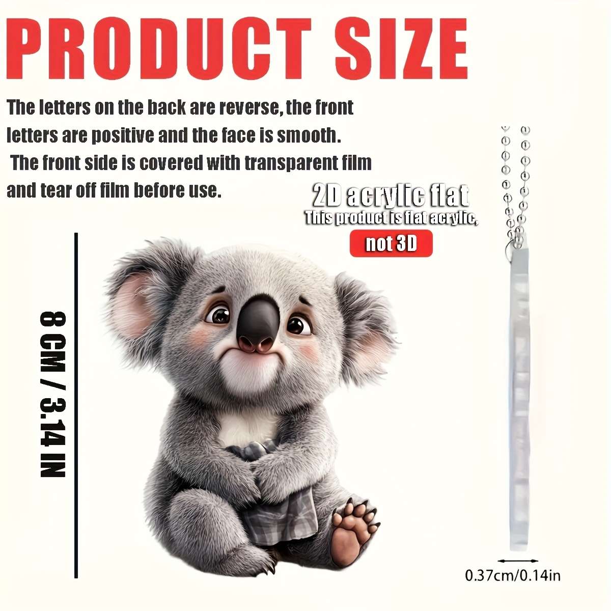 Keychain Ornament Model Sad Koala