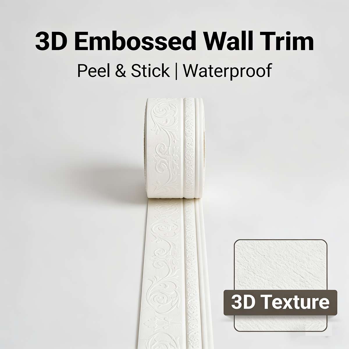 Skirting Board Gray 2 Rolls 10Cm Width