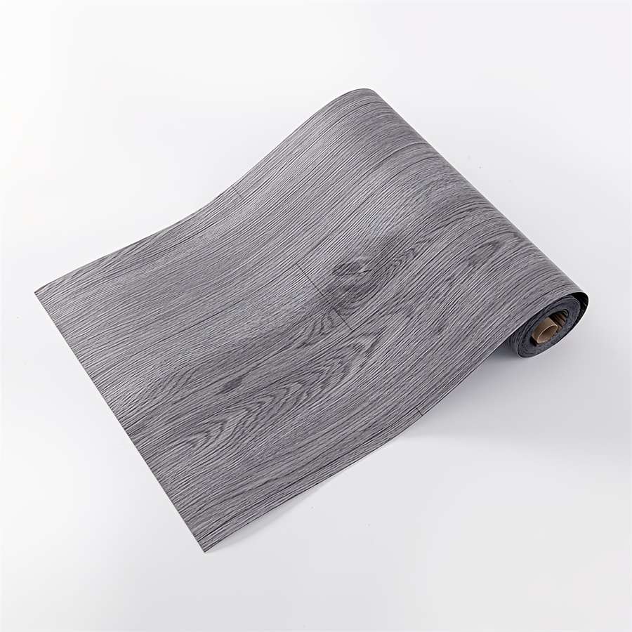 Self Adhesive Floor Stickers Gray Wood Grain 2 Rolls