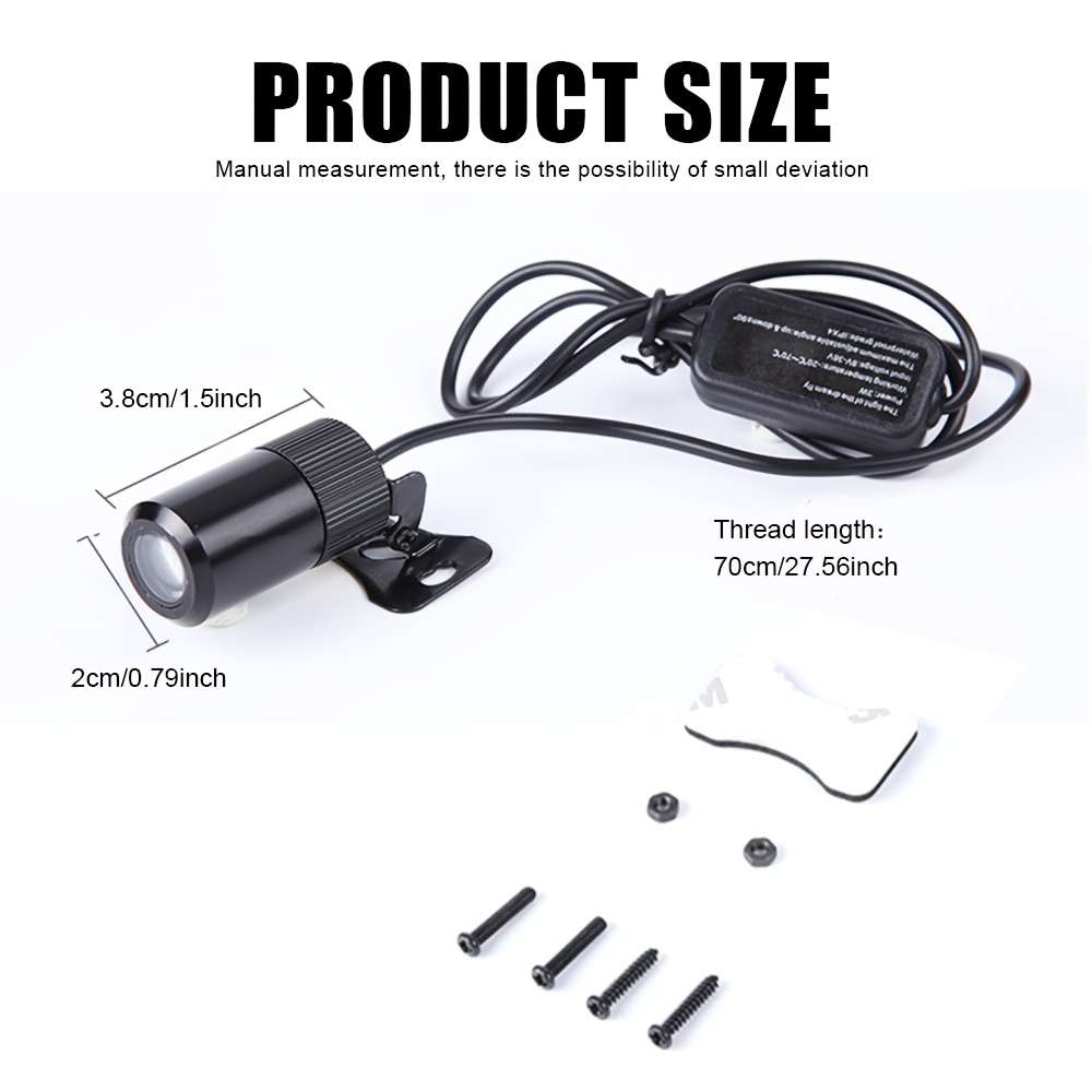 1pc LED Car Projection Light Neon Accent Safety Anti-Collision Lamp 9-36V Hardwired