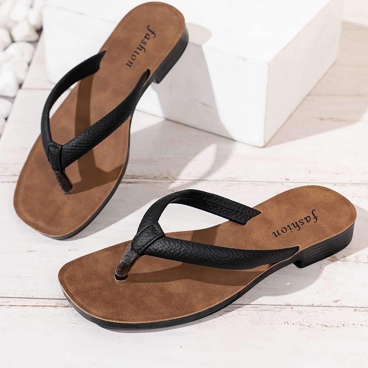 Ladies Summer Flip Flops Black Uk 5