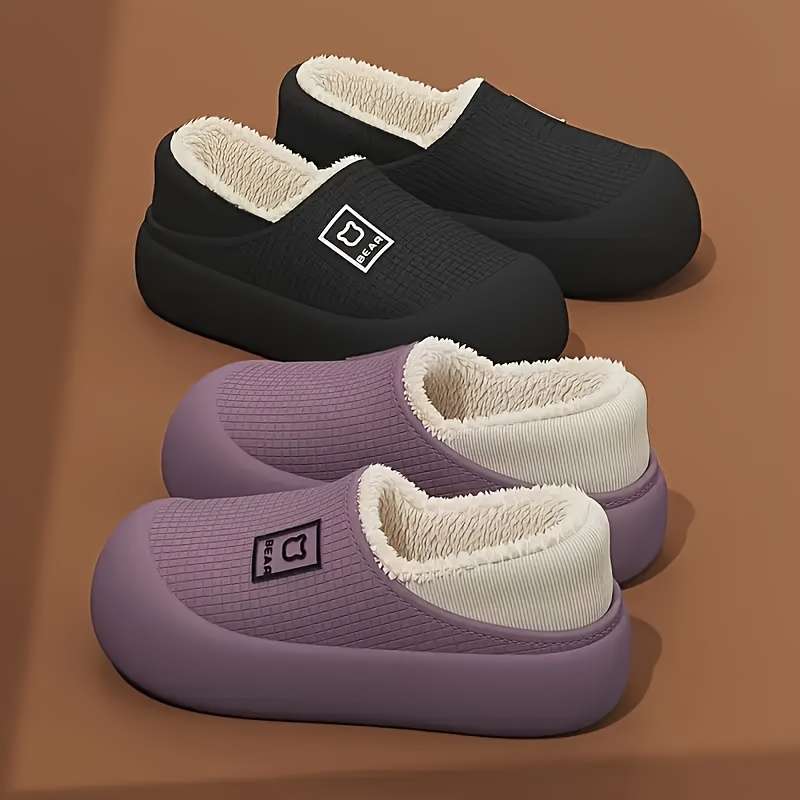 Cotton Slippers Color Black Sizeuk 6.5-7