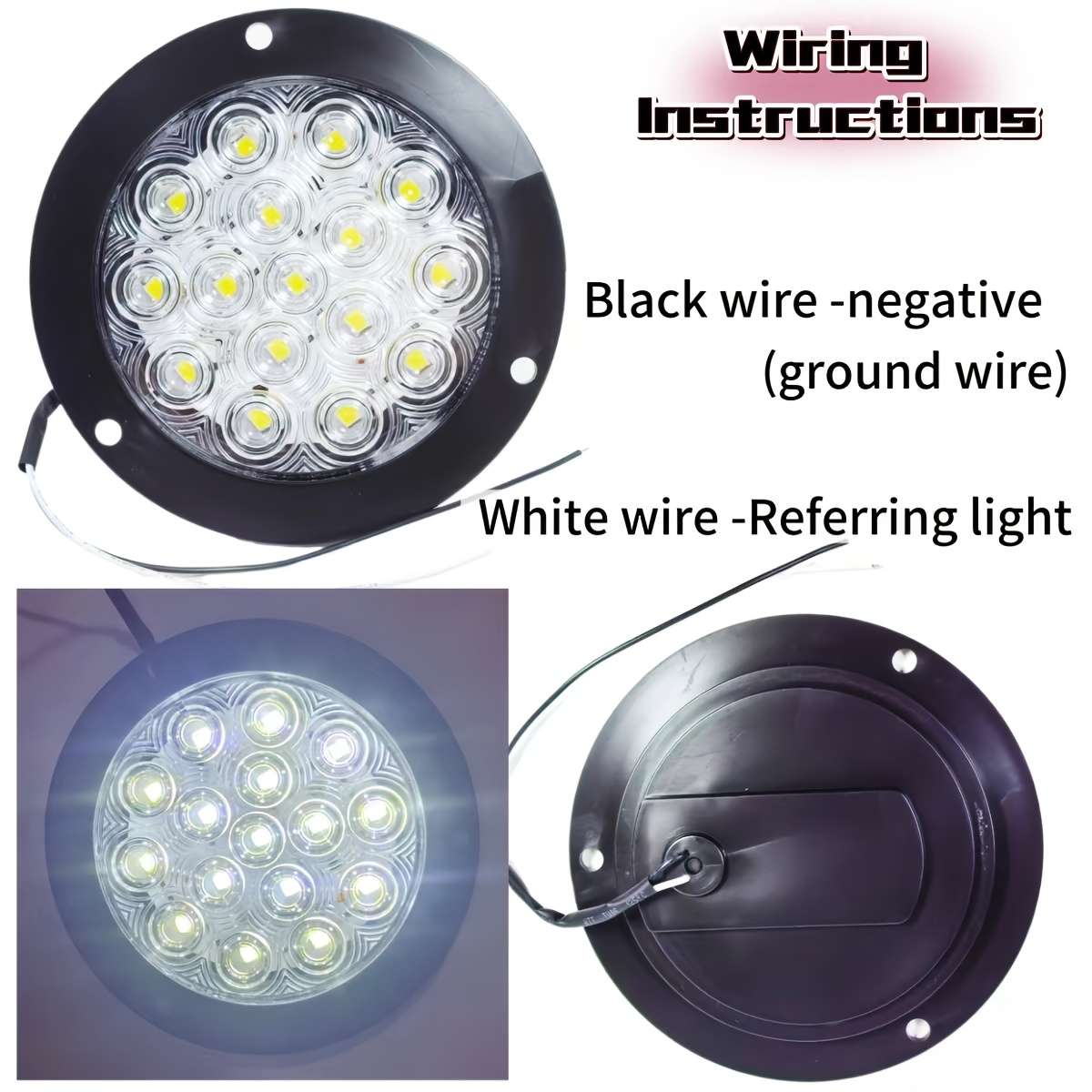 Car Lights Color Red 2 Pieces