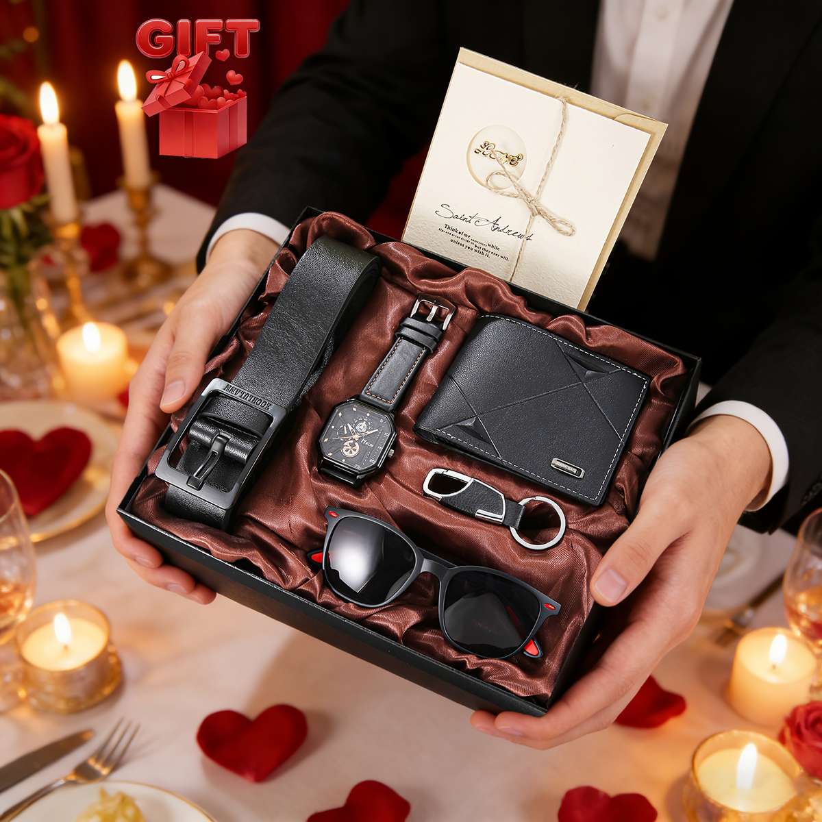 6Pcs Set Of Including Classic And Easy Casual Men Faux Leather