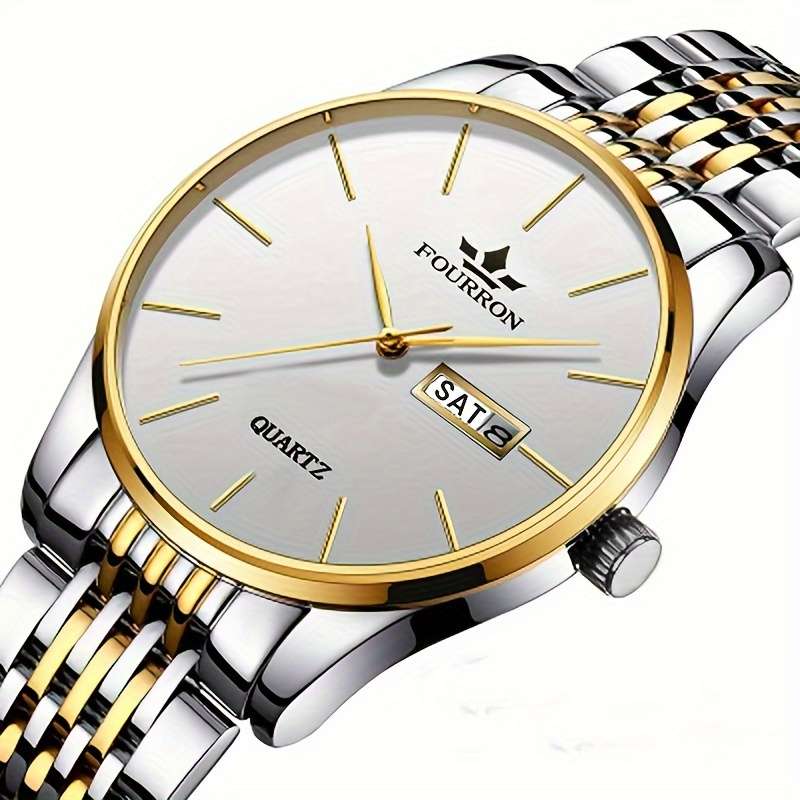 High End Luxury Stainless Fourron Men Luxury Stainless Steel Quartz
