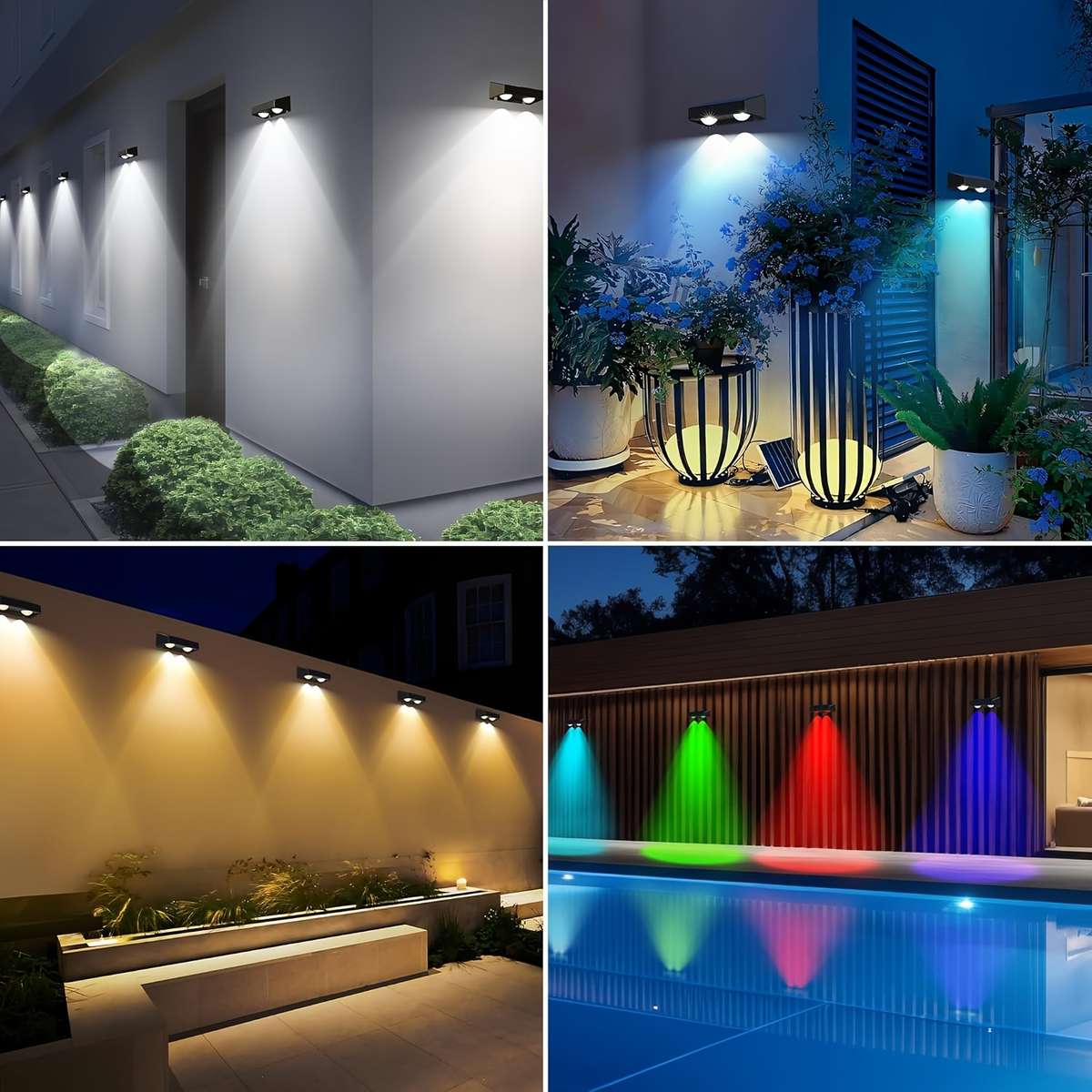 2 Packs RGB Outdoor Solar Light