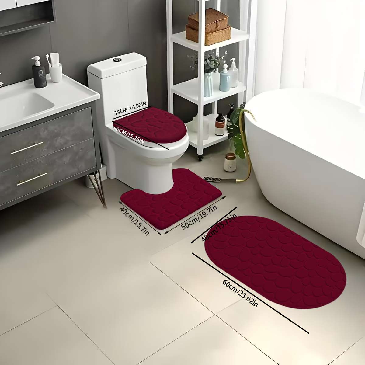 Floor Mats Color Burgundy