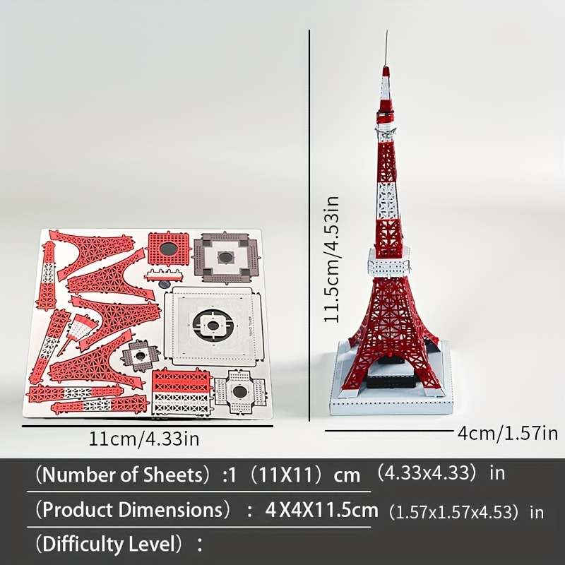 Building Toy Architectural Model Toy Set Model Tokyo Tower