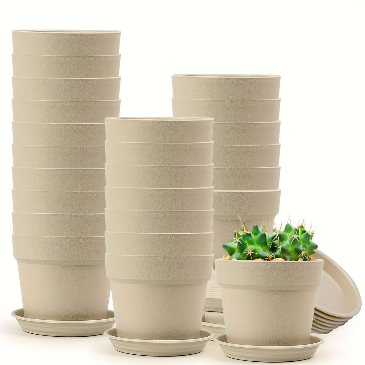 Flowerpot  40 Pcs 9 5Cmcolor White