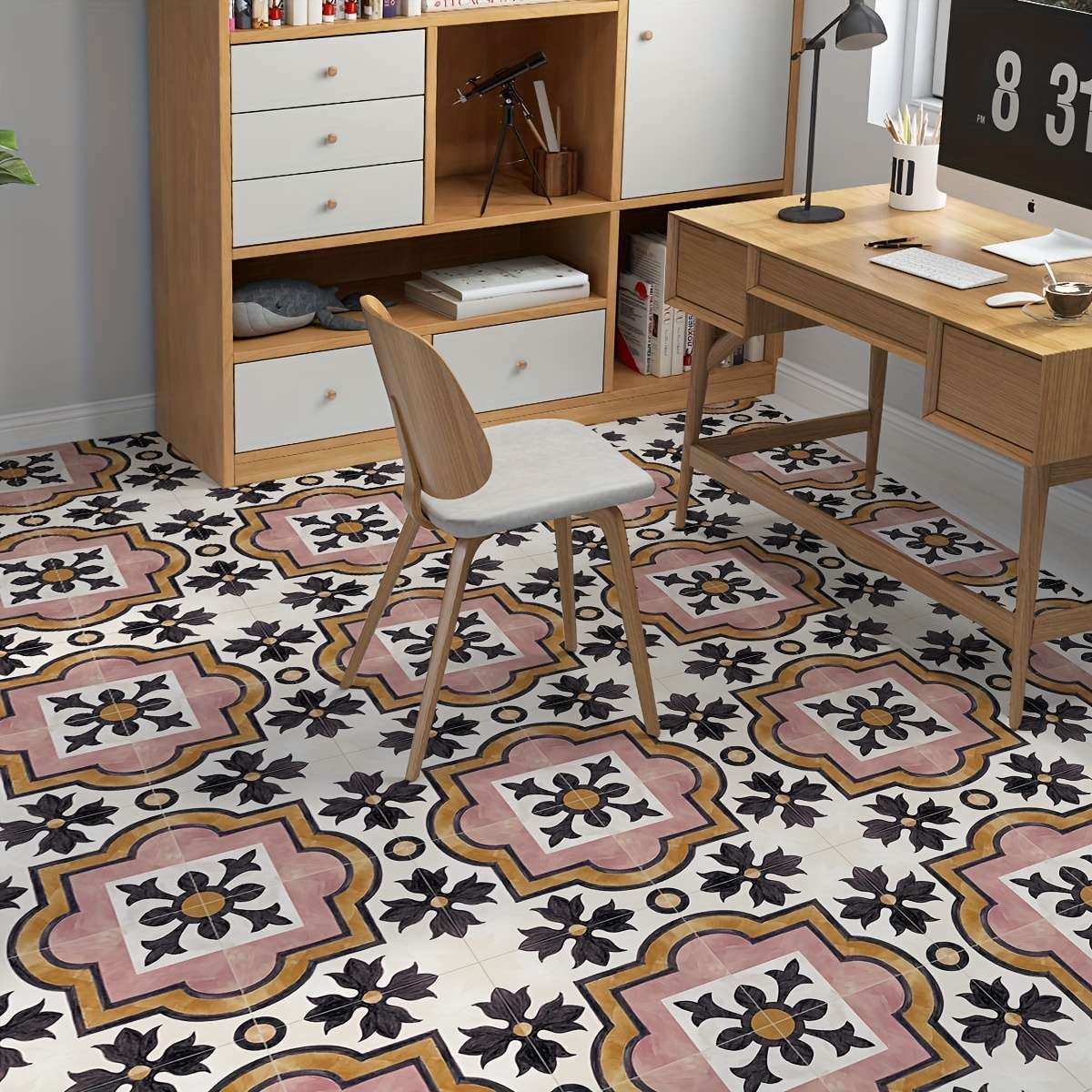 Floor Stickers Size 7.87Inchx7.87Inch Is 20Cmx20Cm Style Vintage